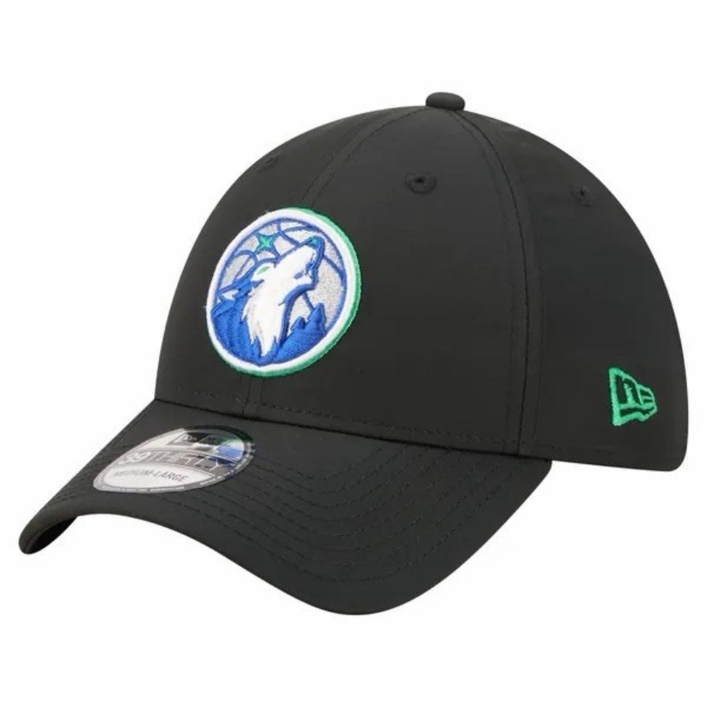 Men's New Era Black Minnesota Timberwolves 39THIRTY Flex Hat M/L